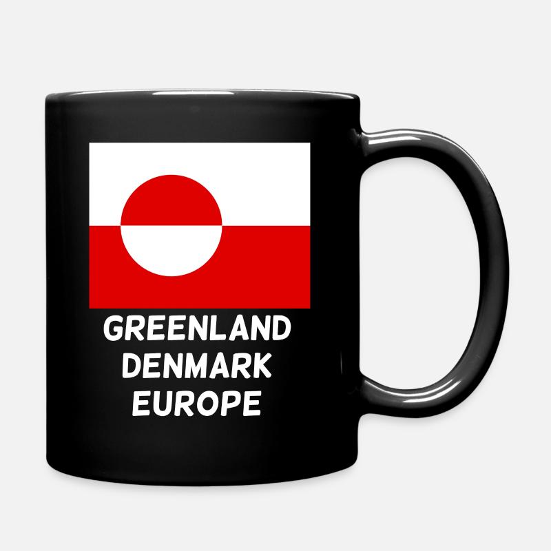 Groenland, Danemark, Europe Drapeau - Mug uni - noir