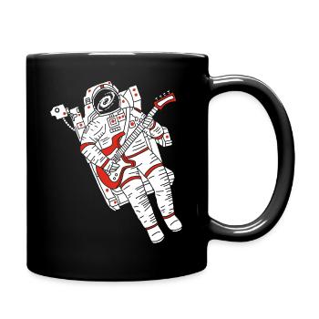 Astronaut guitarist - Full Colour Mug - black - Right