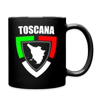Souvenir toscane en t-shirt tricolore d’Italie - Mug uni - noir - Droite
