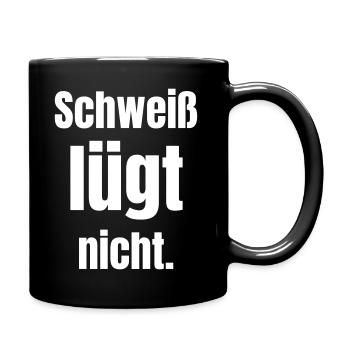 La sueur ne ment pas. - Mug uni - noir - Droite