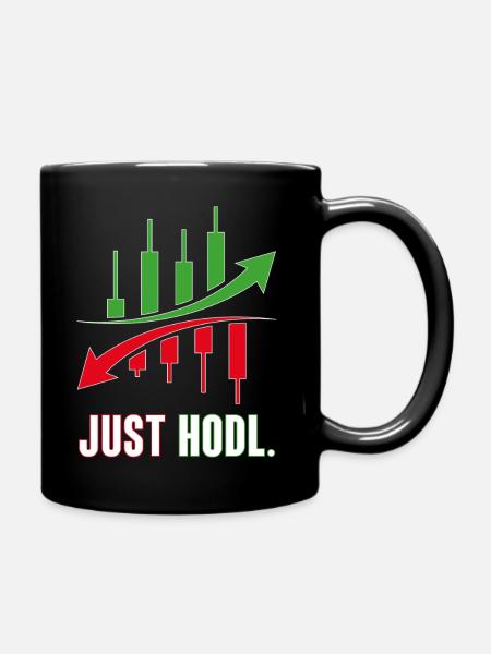 Just HODL Trading Stocks - Full Colour Mug - black