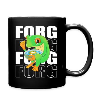 Frosch Laubfrosch - Tasse einfarbig - Schwarz - Rechts