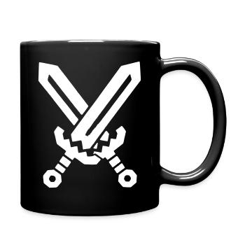 Pixel Schwerter 8-Bit RPG - Tasse einfarbig - Schwarz - Rechts