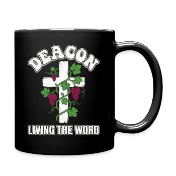 Church Religious Deacon Cross Christian - Full Colour Mug - black - Right