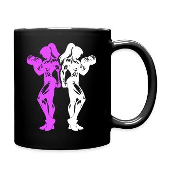 Bodybuilder Woman Fitness Team - Full Colour Mug - black - Right