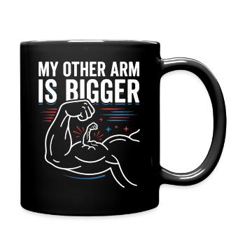 Anderer Arm Größer Meme - Tasse einfarbig - Schwarz - Rechts