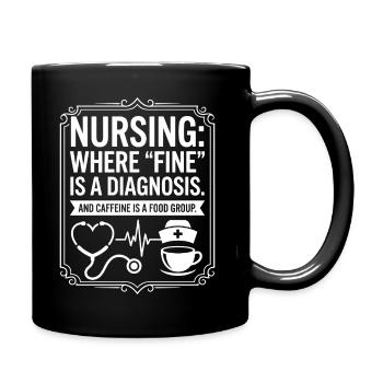 Coffee is a food group - Full Colour Mug - black - Right