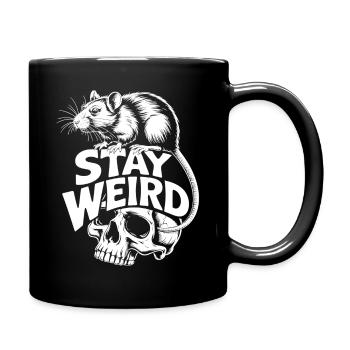 Reste Rat Crâne Bizarre - Mug uni - noir - Droite