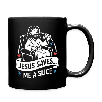 Jésus me garde une part drôle - Mug uni - noir - Droite