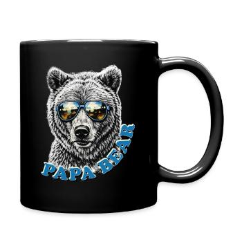 Papa Ours – Une idée de cadeau rétro pour la fête des pères - Mug uni - noir - Droite