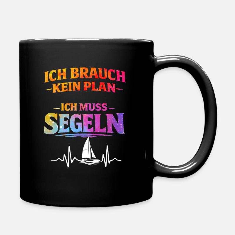 Segeln - Tasse einfarbig - Schwarz