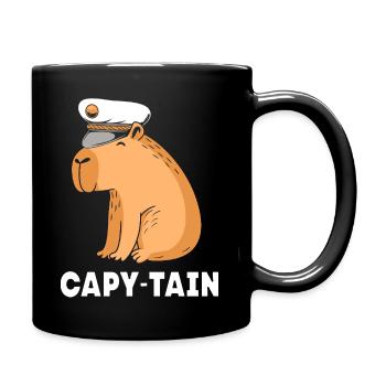 Capybara Capibara - Tasse einfarbig - Schwarz - Rechts
