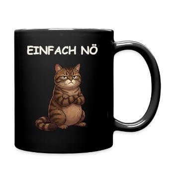 Cat Funny Saying - Full Colour Mug - black - Right