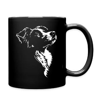 Border Collie Silhouette Herding Dogs Dogs Wilsigns - Full Colour Mug - black - Right