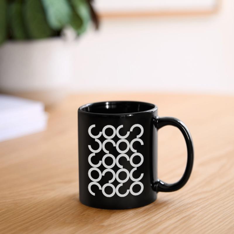 Interlocking Circle Chain Pattern Full Colour Mug