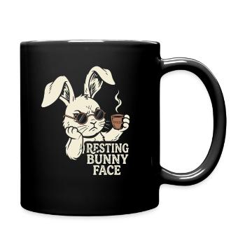 Grumpy Bunny Kaffee - Morgen Hase - Tasse einfarbig - Schwarz - Rechts
