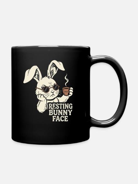 Grumpy Bunny Coffee - Morning Bunny - Full Colour Mug - black