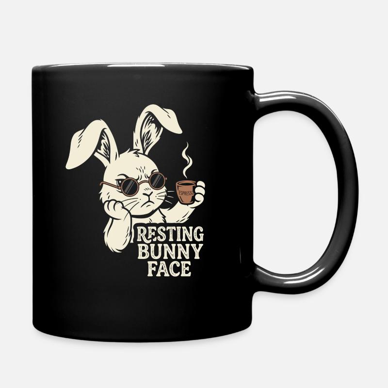 Grumpy Bunny Kaffee - Morgen Hase - Tasse einfarbig - Schwarz