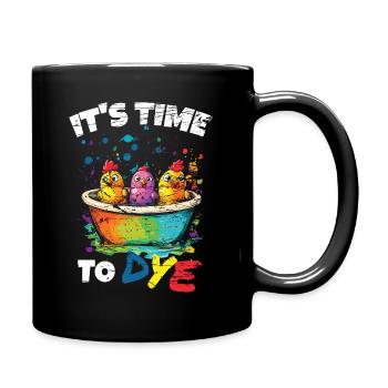 Couleurs drôles de teinture d’œufs pour artistes de Pâques - Mug uni - noir - Droite