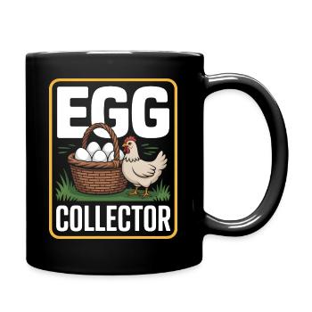 Eggs Collector Hühnerhalter Huhn - Tasse einfarbig - Schwarz - Rechts