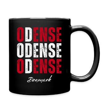 Odense in the Heart, Denmark present - Full Colour Mug - black - Right