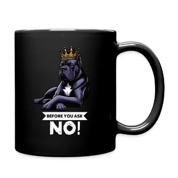 Avant de demander Cane Corso Cane Corsos Corso Corso Héliceur - Mug uni - noir - Droite