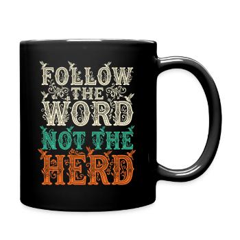 Follow The Word Not The Herd Hummingbird - Full Colour Mug - black - Right