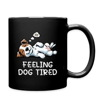 Feeling Dog Tired Jack Russel terrier Jack russel  - Tasse einfarbig - Schwarz - Rechts