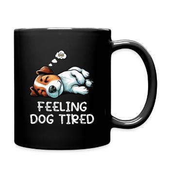 Feeling Dog Tired Jack Russel terrier Jack russel  - Tasse einfarbig - Schwarz - Rechts