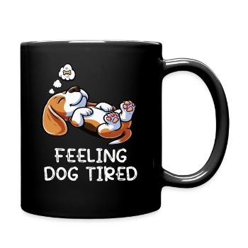 Feeling Dog Tired Beagle Beagle Owner Beagle Dog - Full Colour Mug - black - Right