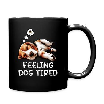 Feeling Dog Tired Beagle Beagle Owner Beagle Dog - Full Colour Mug - black - Right