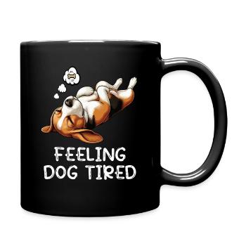 Feeling Dog Tired Beagle Beagle Owner Beagle Dog - Full Colour Mug - black - Right