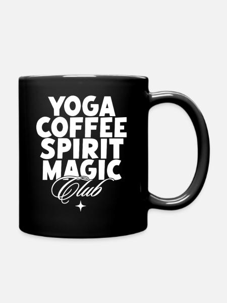 Yoga Kaffee Spirit Magie Club - Tasse einfarbig - Schwarz