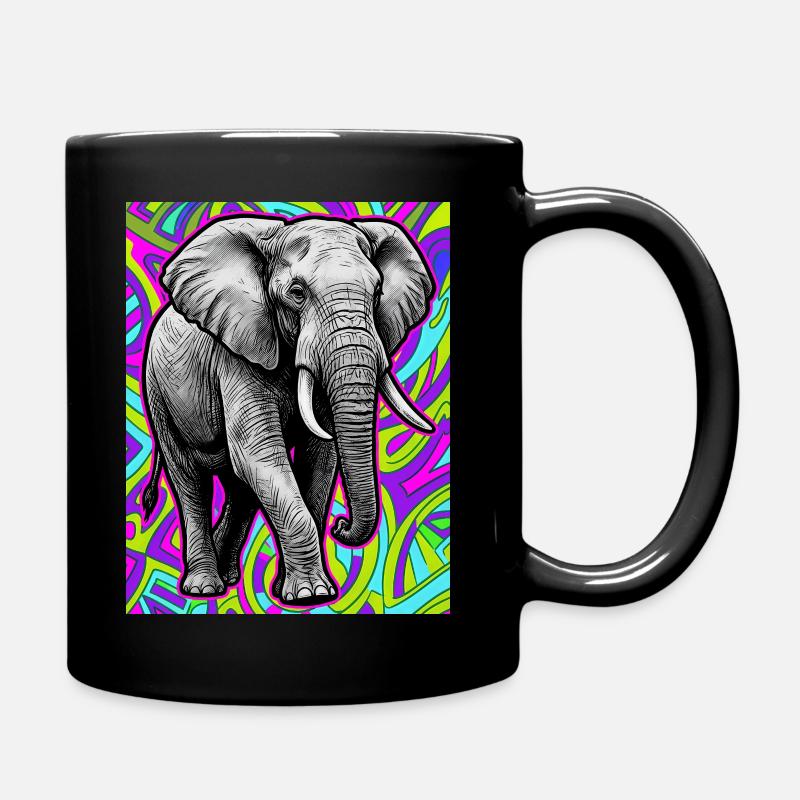 éléphant - Mug uni - noir