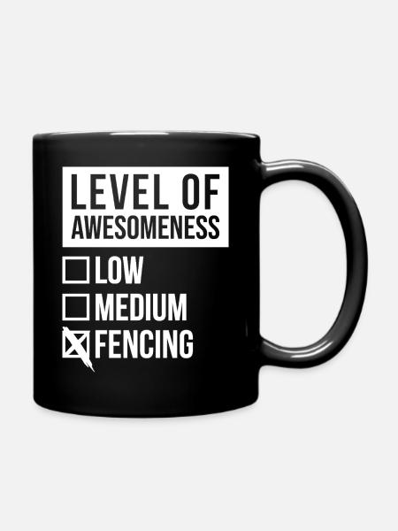 Fencing Fencing Fencing - Full Colour Mug - black