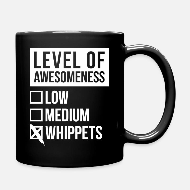 whippet - Tasse einfarbig - Schwarz