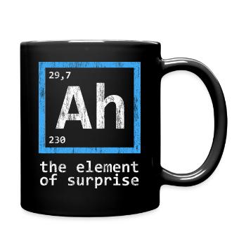 Ah, élément du tableau périodique surprise - Mug uni - noir - Droite