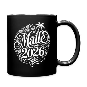 Malle 2026 Palm Tree Holidays Mallorca - Full Colour Mug - black - Right