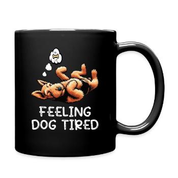 Feeling Dog Tired Airedale Terrier Airedales  - Tasse einfarbig - Schwarz - Rechts