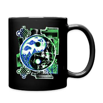 Yin and Yang Asian - Full Colour Mug - black - Right