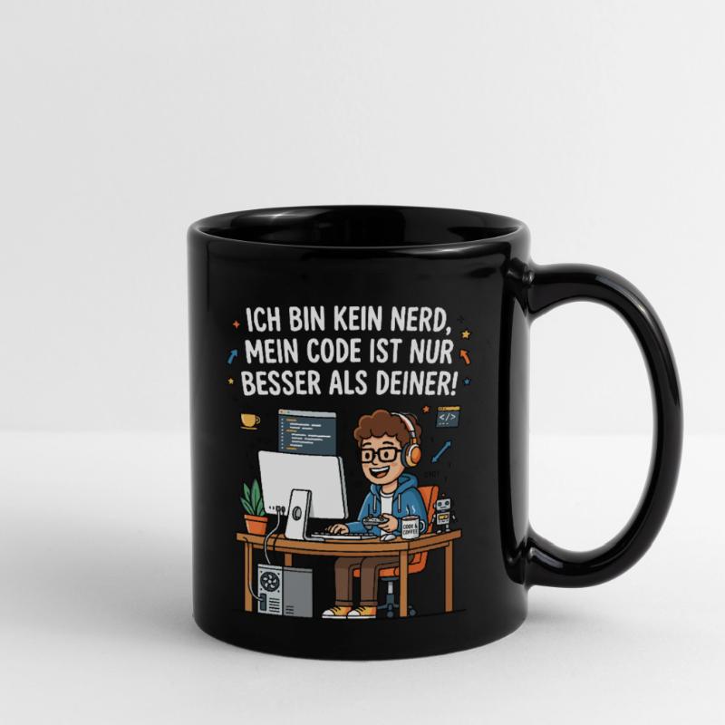 Coder Humor Programmierer Spruch Tasse einfarbig