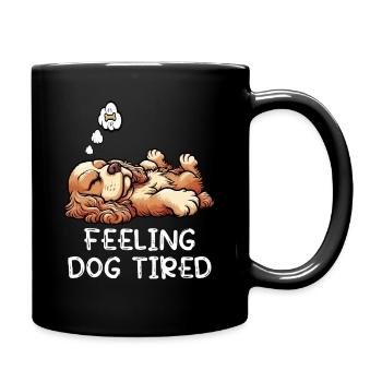 Feeling Dog Tired Cocker Spaniel Cockerhund Cocker - Tasse einfarbig - Schwarz - Rechts
