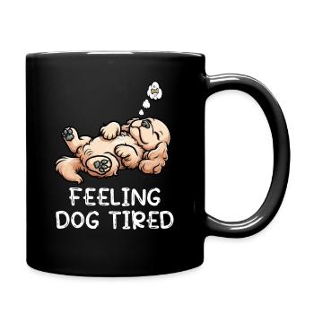 Feeling Dog Tired Cocker Spaniel Cockerhund Cocker - Tasse einfarbig - Schwarz - Rechts