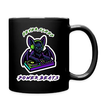 Neon Bat DJ Power Beats - Tasse einfarbig - Schwarz - Rechts