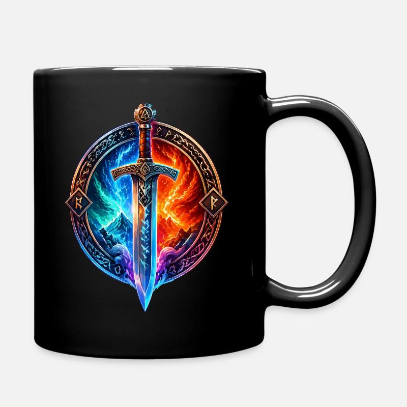 Feuer Eis Drachenschwert - Tasse einfarbig - Schwarz