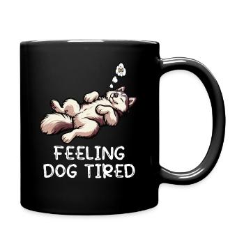 Feeling Dog Tired Husky Huskies Husky Owner - Full Colour Mug - black - Right