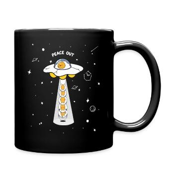 Peace Out UFO Eggs - Full Colour Mug - black - Right
