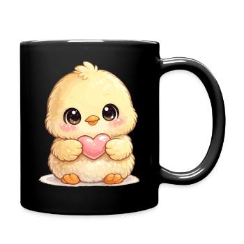 Petit petit petit cœur - Mug uni - noir - Droite