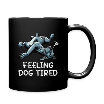 Feeling Dog Tired Great Dane Great Dane Dog - Full Colour Mug - black - Right