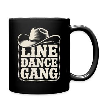 Line Dance Gang Cowboy Country - Full Colour Mug - black - Right